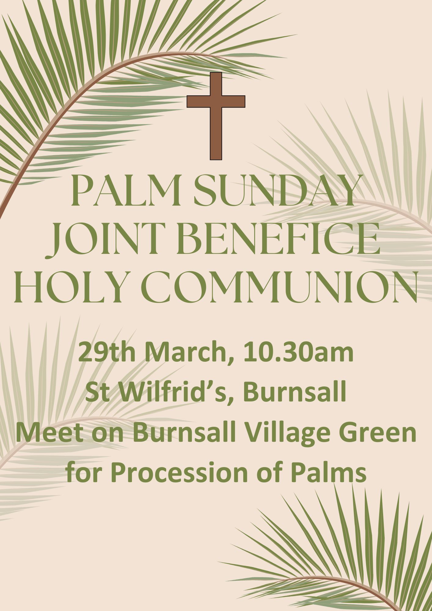 Palm Sunday - 29th March 10.30am