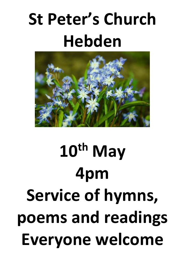 Service at St Peter's, Hebden - 10th May