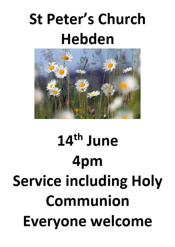 Service at St Peter's, Hebden